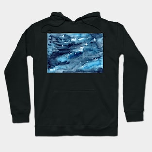 Galaxy starry sky blue Hoodie